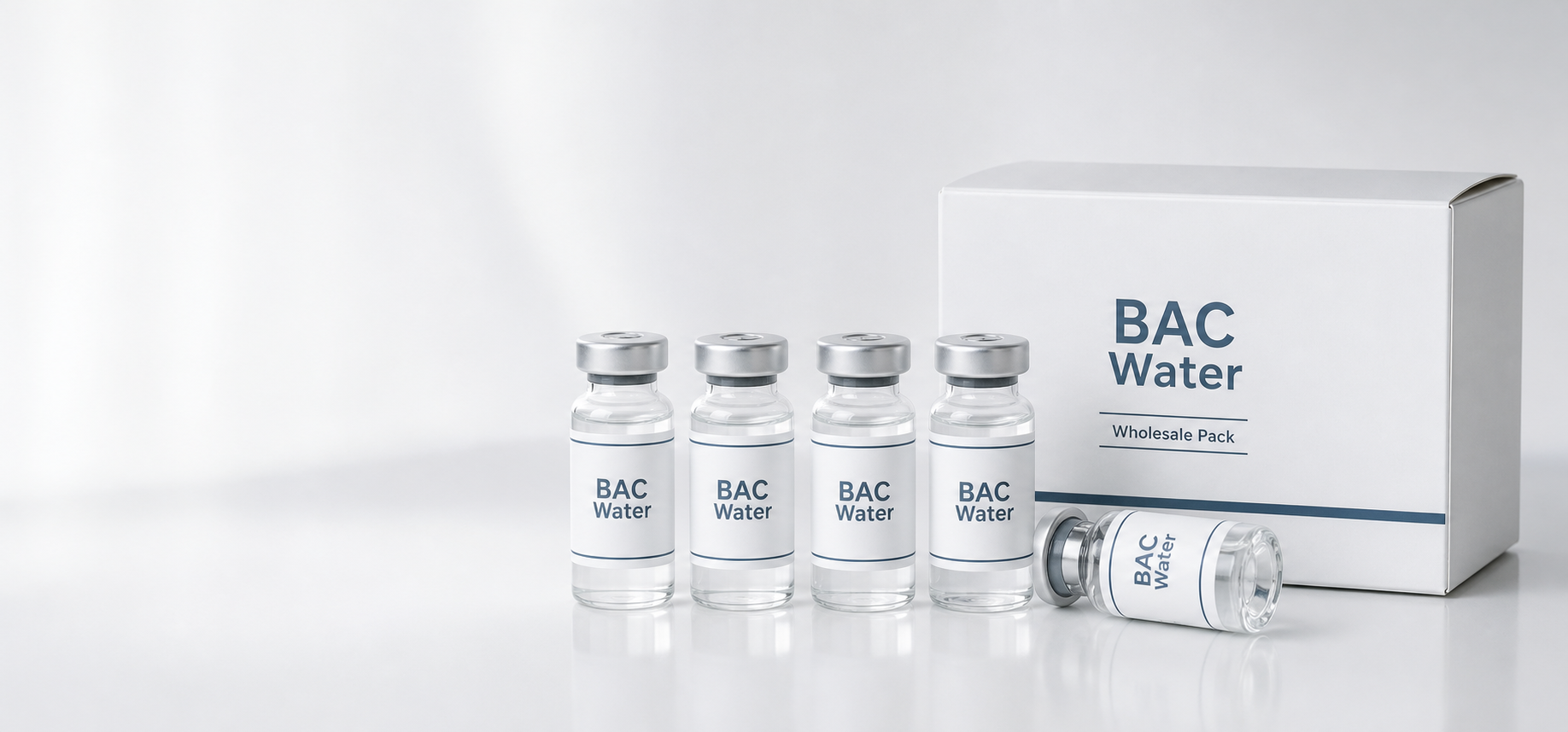 Wholesale BAC water vials and sealed case pack